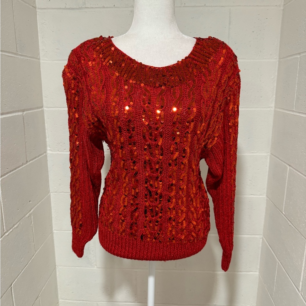 Vtg red sweater